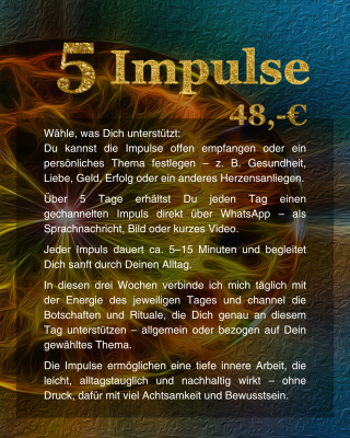 Ein Flyer mit Infos zu der 5 Impulsereihe
